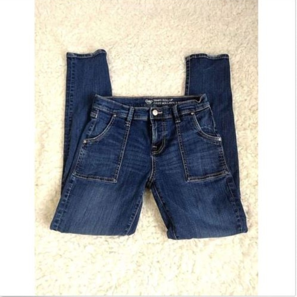 Gap jeans Skinny Stretch Roll up Size 2